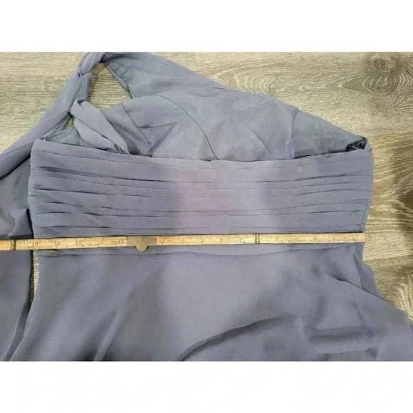 Bill Levkoff grey chiffon dress size 18 #9 - Picture 4 of 8